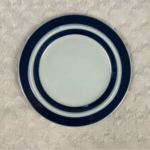 Arabia Finland Anemone Blue Rim Edge Salad Plate